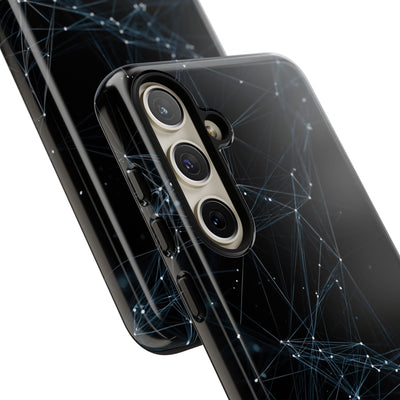 Black Tough Phone Case for Samsung - Arctic Neural Mesh