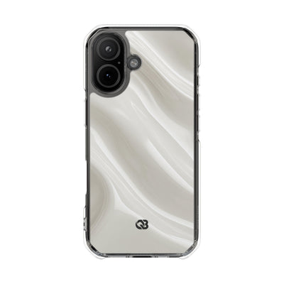 Liquid Enamel Fold · Clear Impact Magnetic Phone Case for iPhone ·  White