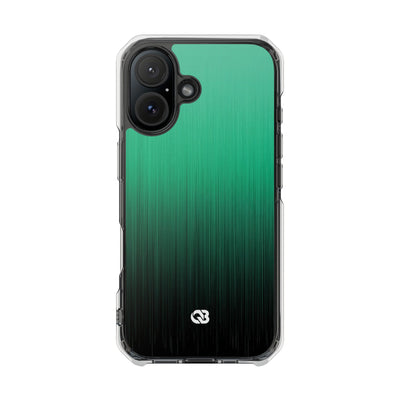 Emerald Cascade · Clear Impact Magnetic Phone Case for iPhone · Green