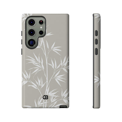 Beige Tough Phone Case for Samsung - Sandstone Bamboo Stalks