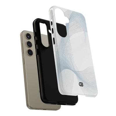 White Tough Phone Case for Samsung - Arctic Line Current