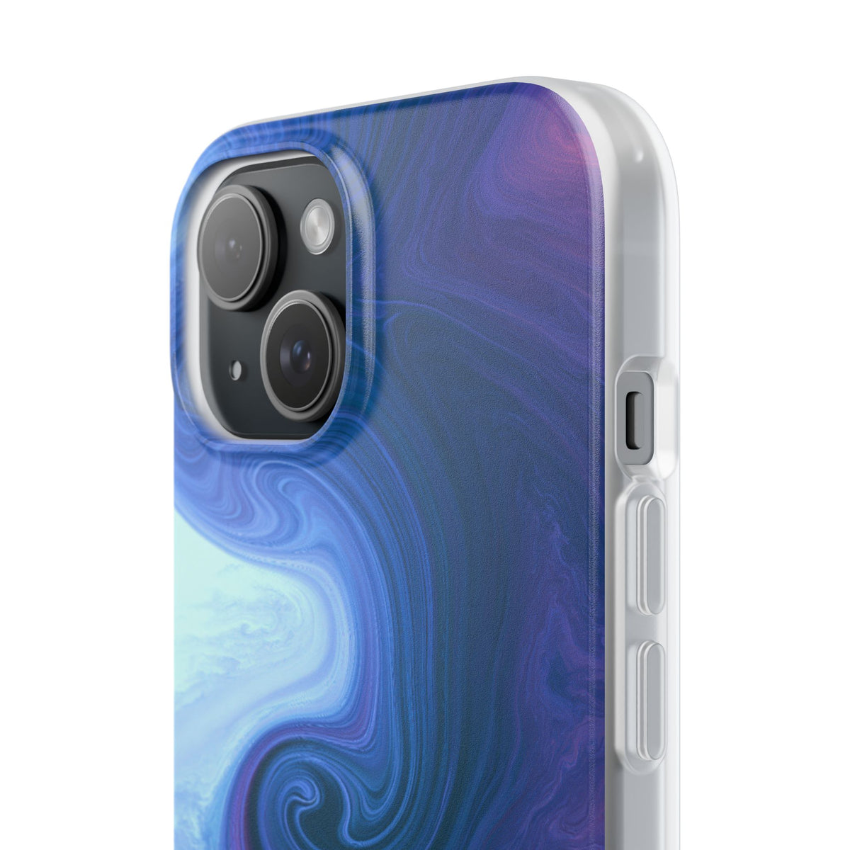 Azure Fluid Swirl · Lite Phone Case for iPhone ·  Blue