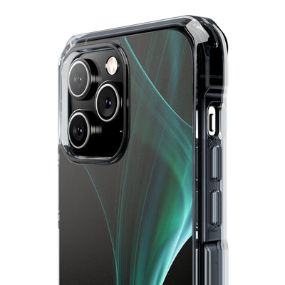 Emerald Lumen · Clear Impact Magnetic Phone Case for iPhone · Green