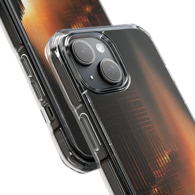 Luminous Grid · Clear Impact Magnetic Phone Case for iPhone · Black