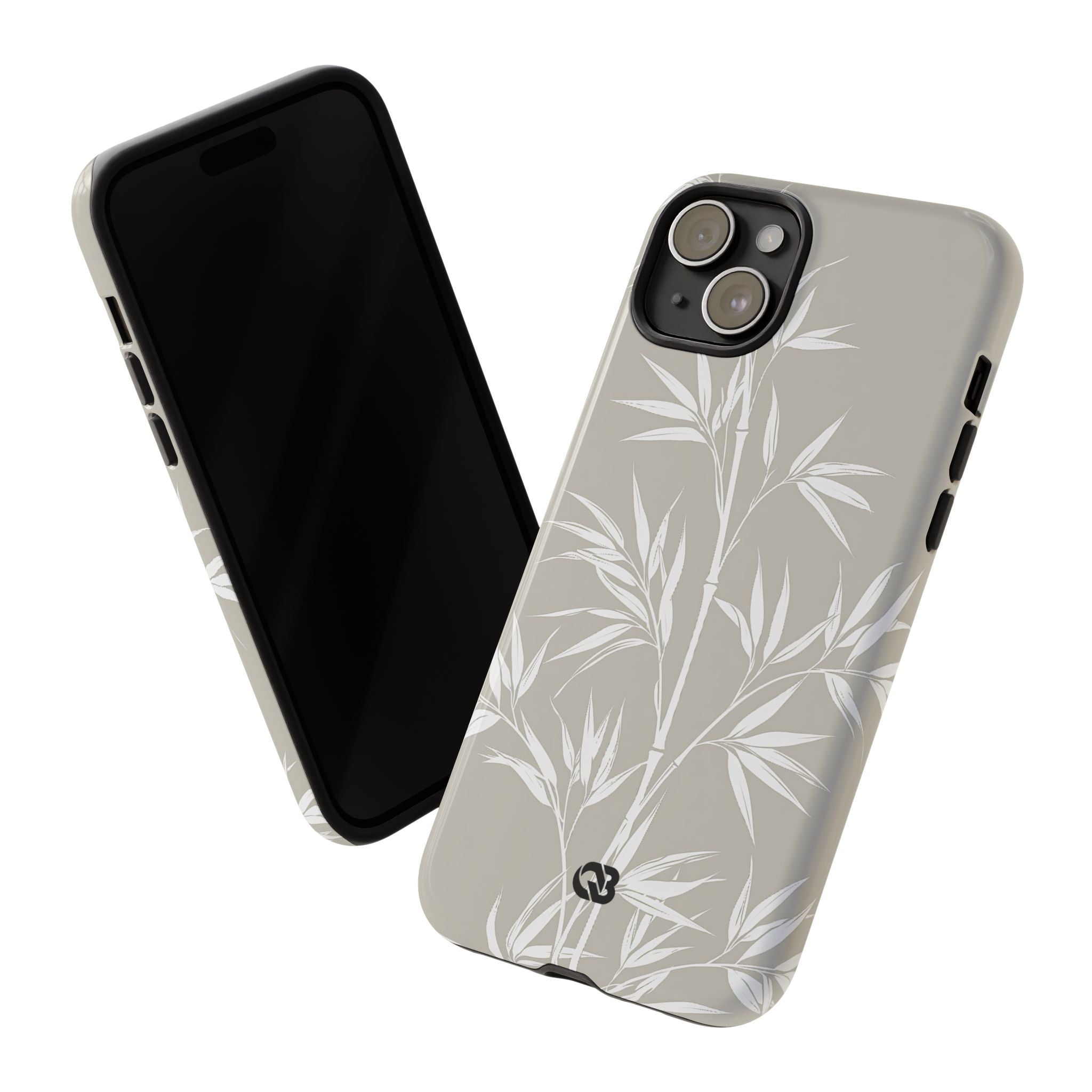 Beige Tough Phone Case for iPhone - Sandstone Bamboo Stalks