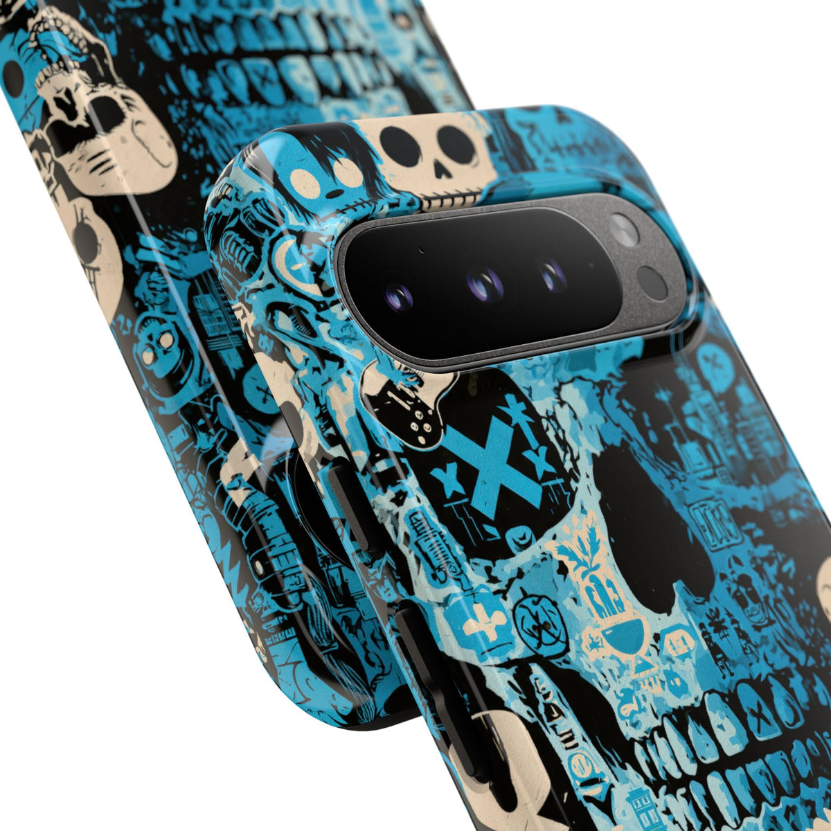Electric Skull Graffiti · Tough Phone Case for Pixel ·  Blue