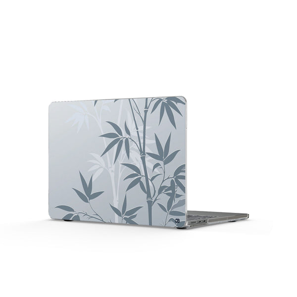 Misty Bamboo Grove · Clear Hard Case for MacBook · Blue