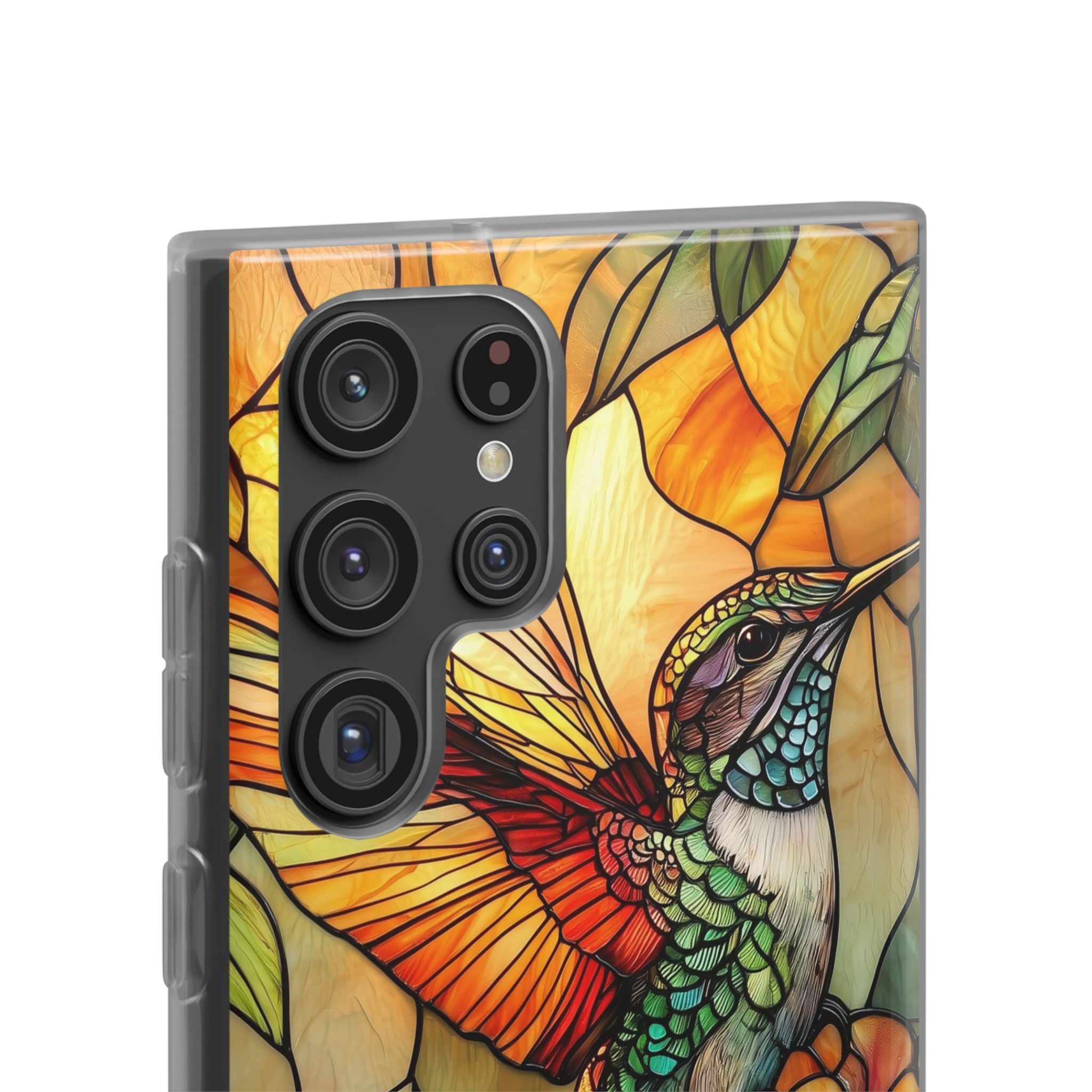 Amber Glass Hummingbird · Soft Custodia per Samsung