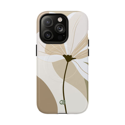 Beige Tough 2.0 Magsafe Phone Case for iPhone - Sage Linen Magnolia