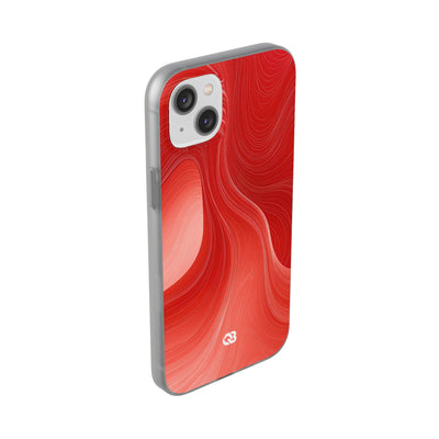 Red Lite Phone Case for iPhone - Crimson Silk Strands
