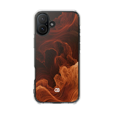 Amber Filament · Clear Impact Magnetic Phone Case for iPhone · Orange