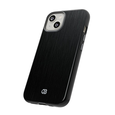 Obsidian Brushed Steel · Tough Phone Case for iPhone · Black