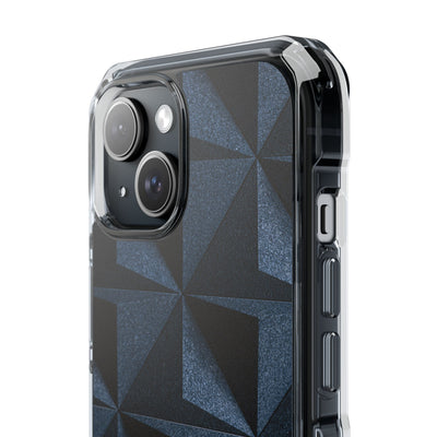 Blue Impact MagSafe Phone Case for iPhone - Indigo Basalt Facets