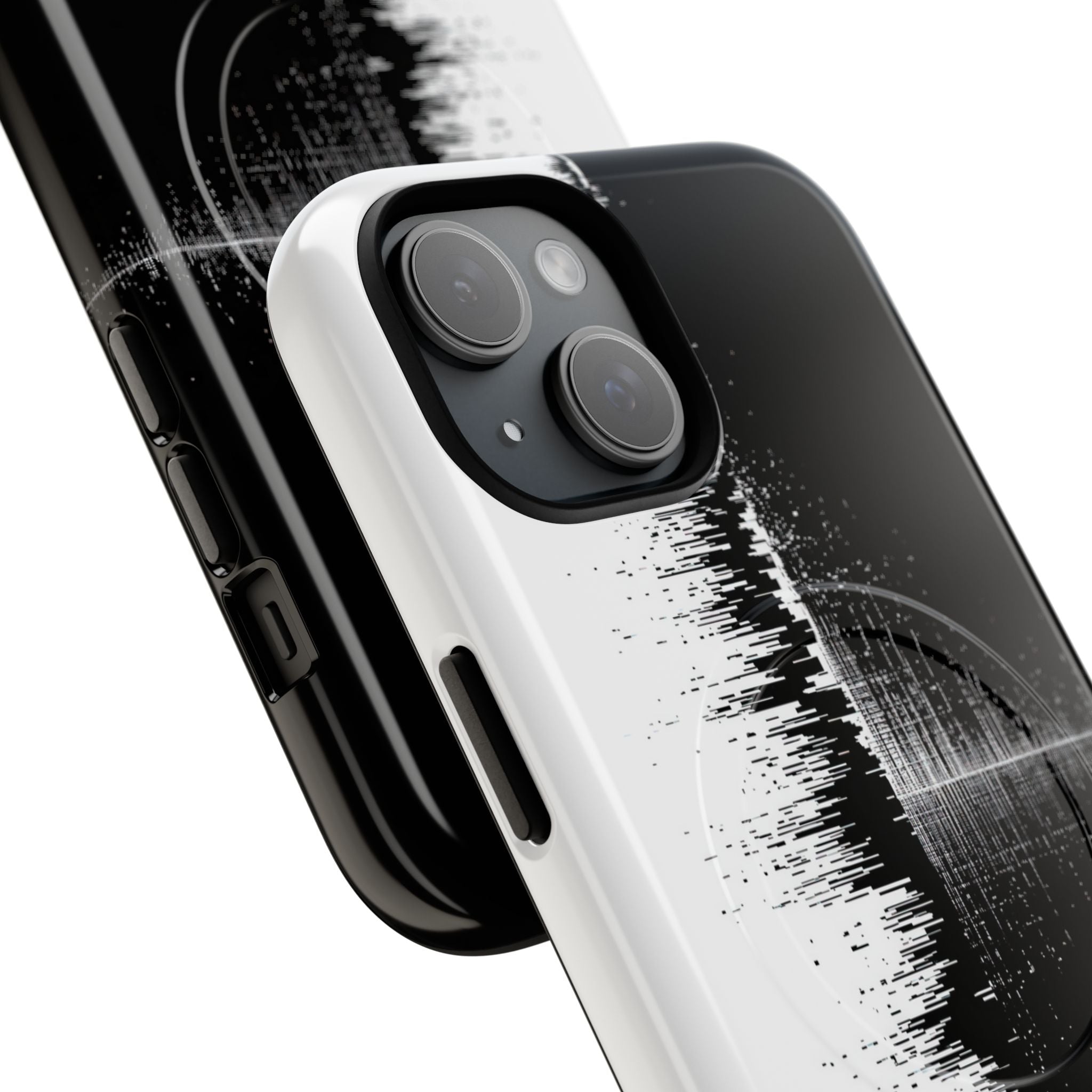 Black Tough 2.0 Magsafe Phone Case for iPhone - Static Signal Split