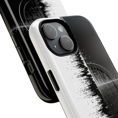 Black Tough 2.0 Magsafe Phone Case for iPhone - Static Signal Split