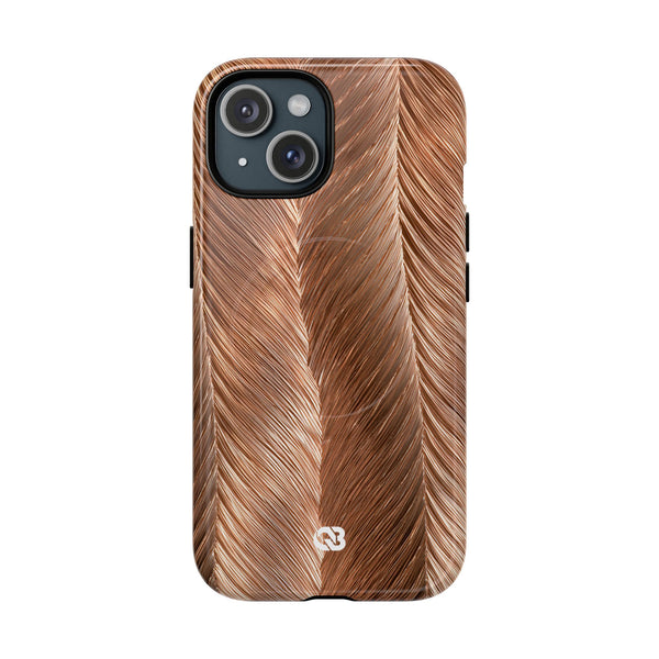 Rose Gold Weave · Tough 2.0 Magnetic Phone Case for iPhone · Brown