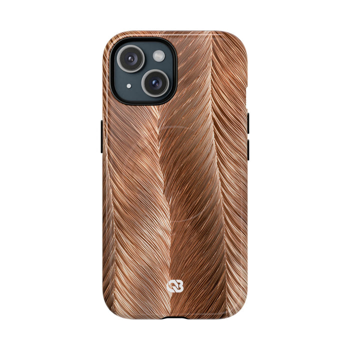 Rose Gold Weave · Tough 2.0 Magnetic Phone Case for iPhone · Brown