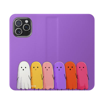 Colorful Ghosts Line - iPhone 15 Pro Max Case - Wallet