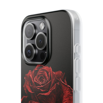 Crimson Noir Rose · Lite Phone Case for iPhone ·  Black