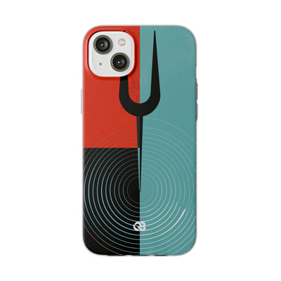 Teal Lite Phone Case for iPhone - Sonic Static Split