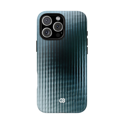 Blue Tough Phone Case for iPhone - Glacial Reeded Glass