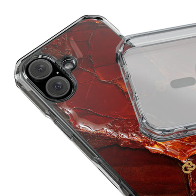 Amber Embrace · Clear Impact Magnetic Phone Case for iPhone · Brown
