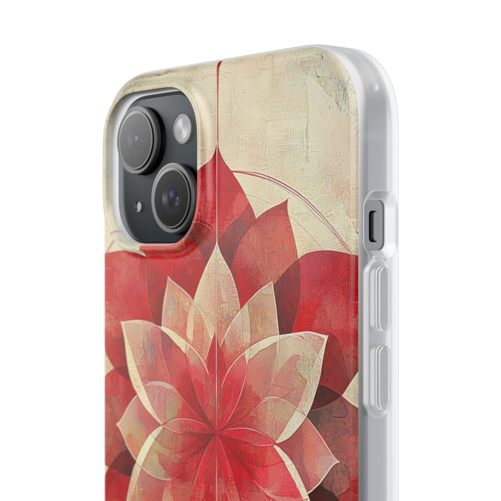Crimson Bloom iPhone 15 Plus Case - Soft