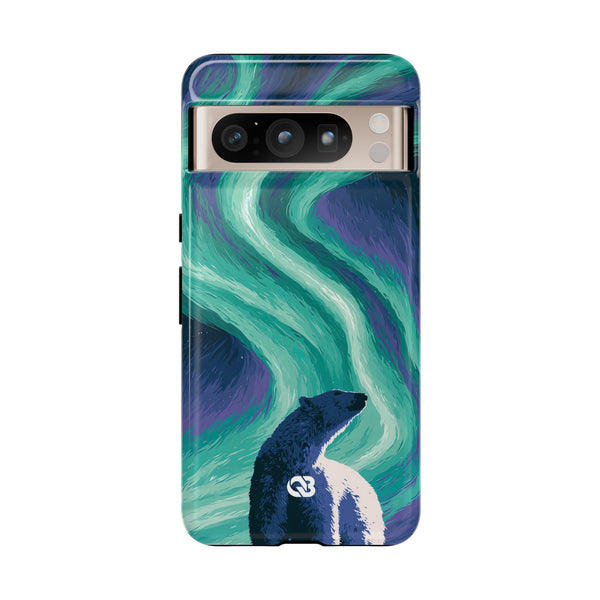Arctic Aurora Bear · Tough Phone Case for Pixel ·  Teal