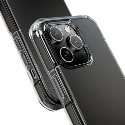 Black Impact MagSafe Phone Case for iPhone - Brushed Obsidian Slate