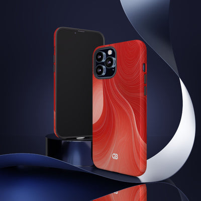 Crimson Dunes · Tough Phone Case for iPhone · Red
