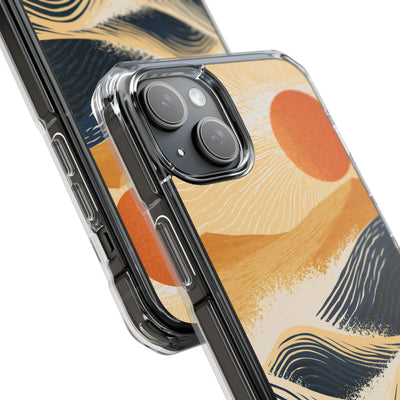 Blue Impact MagSafe Phone Case for iPhone - Kyoto Cresting Tide
