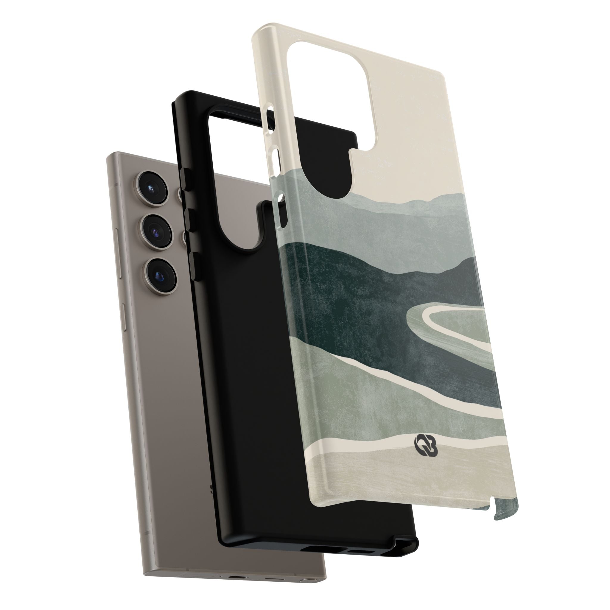 Green Tough Phone Case for Samsung - Misty Sage Valley