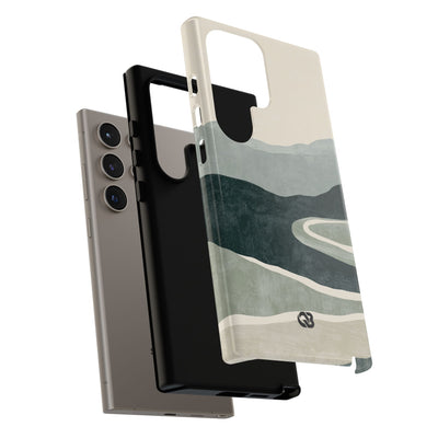 Green Tough Phone Case for Samsung - Misty Sage Valley