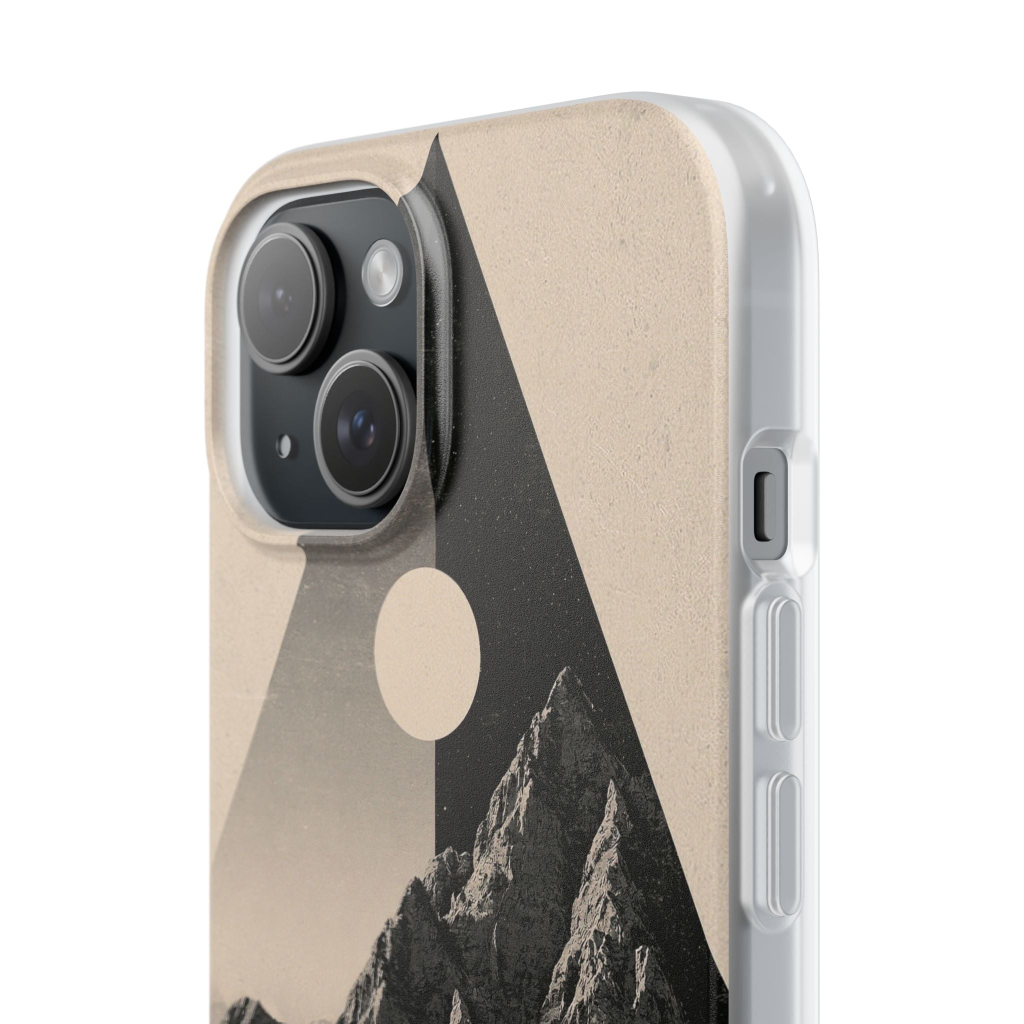Beige Lite Phone Case for iPhone - Obsidian Summit Parchment