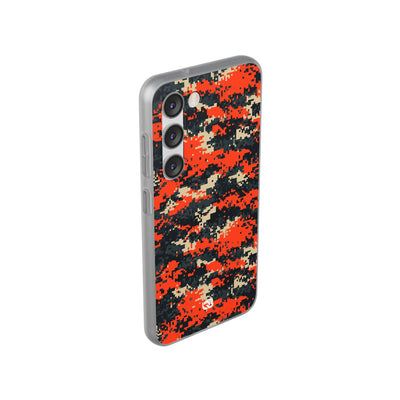 Signal Pixel Camo · Lite Phone Case for Samsung · Orange