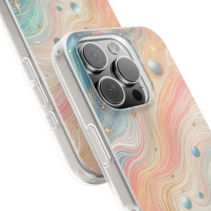 Iridescent Swirls iPhone 16 Pro Case - Soft
