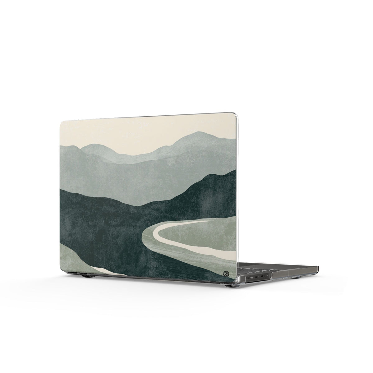 Muted Valley Vista · Clear Hard Case for MacBook · Green