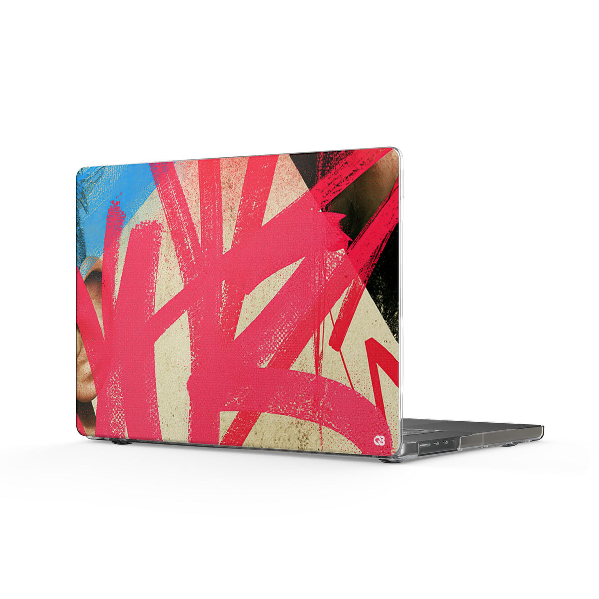 Neon Spray Tag · Clear Hard Case for MacBook · Pink