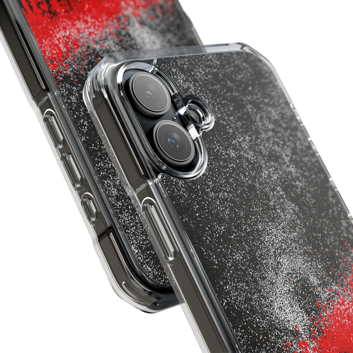 Crimson Noir Drip · Clear Impact Magnetic Phone Case for iPhone ·  Black