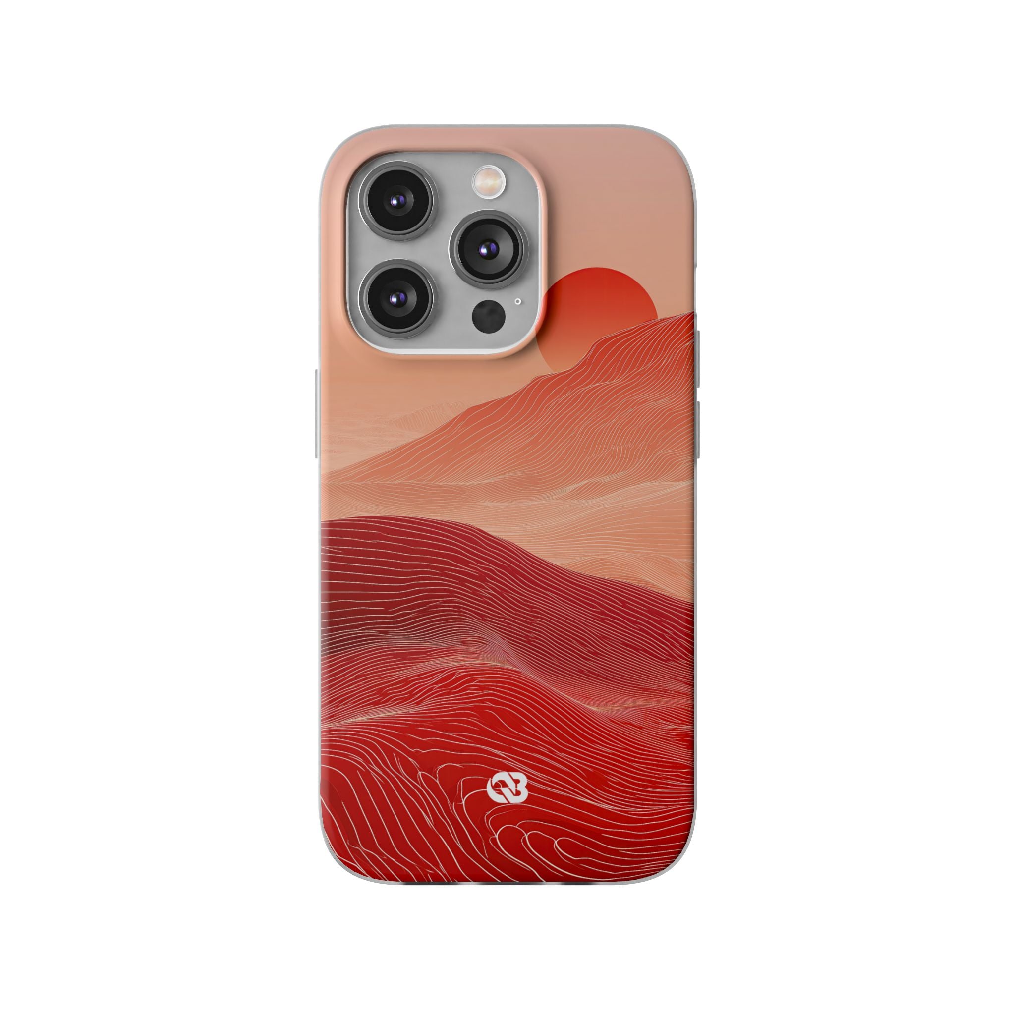 Red Lite Phone Case for iPhone - Crimson Ridge Lines