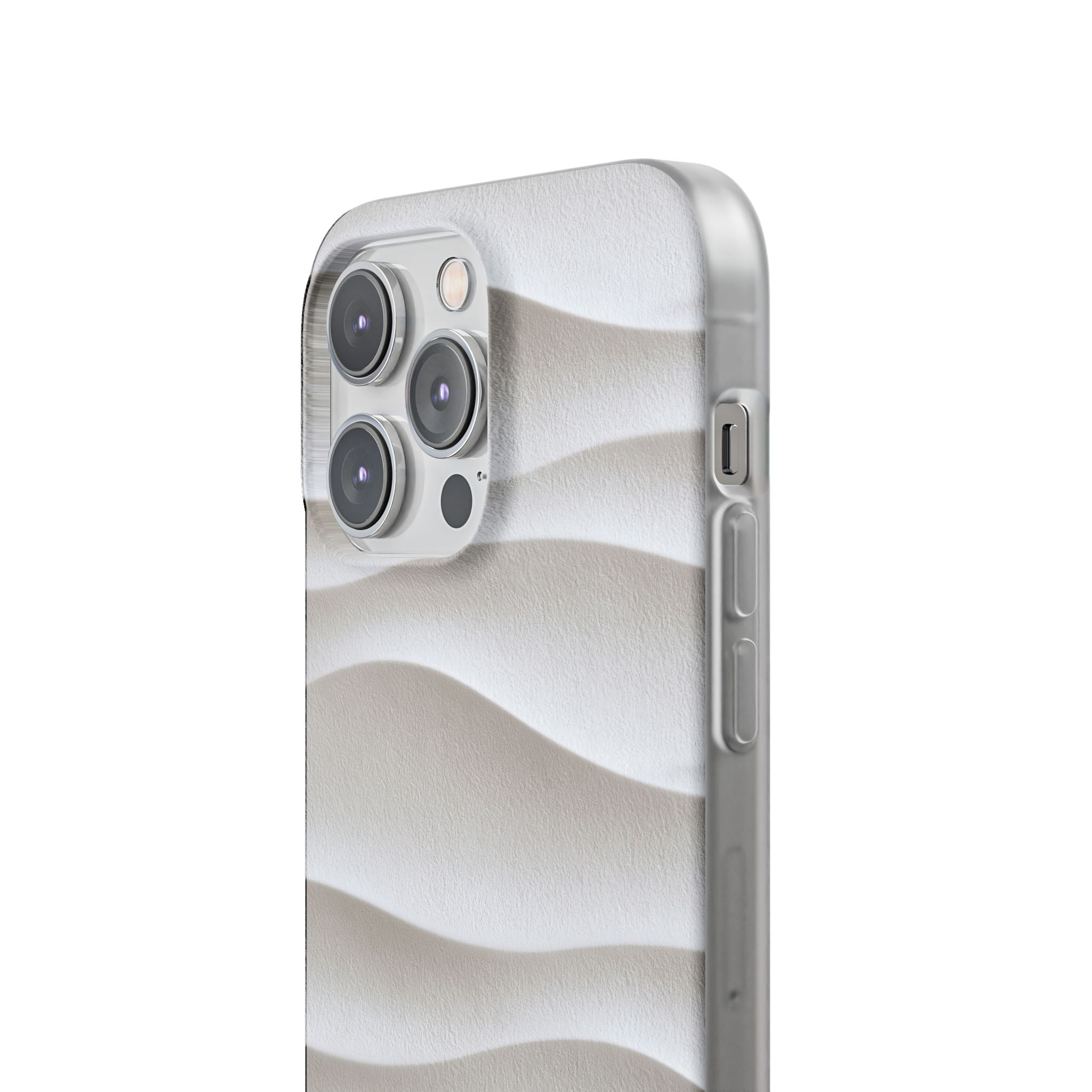 White Lite Phone Case for iPhone - Arctic Flow Ridges