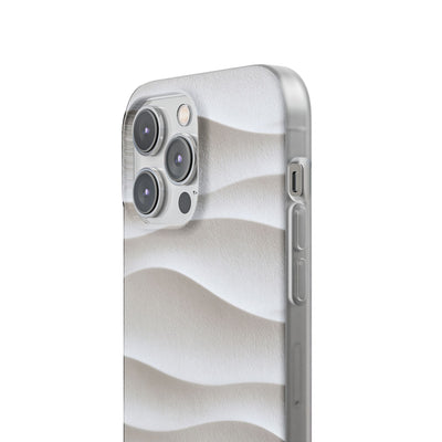 White Lite Phone Case for iPhone - Arctic Flow Ridges