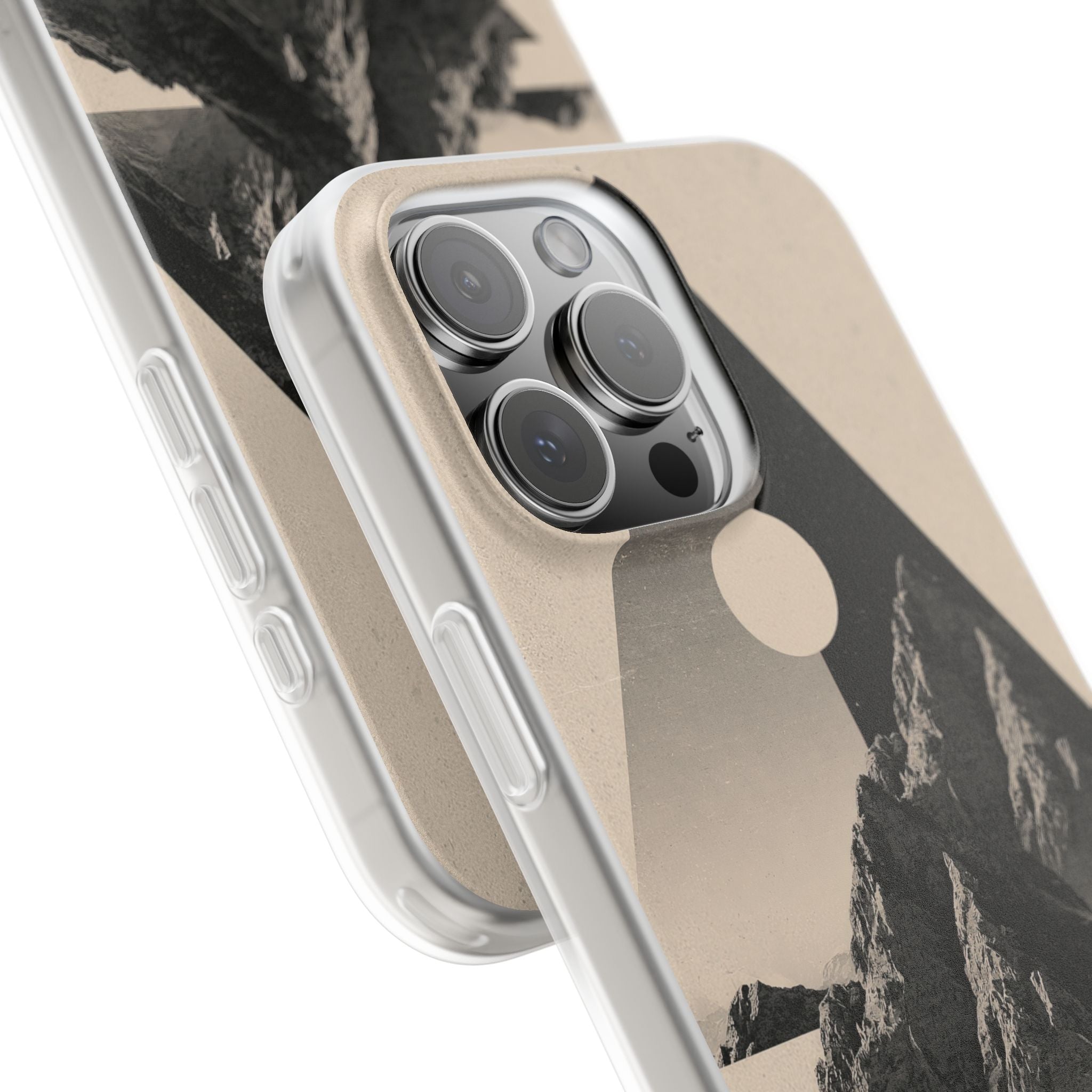 Beige Lite Phone Case for iPhone - Obsidian Summit Parchment