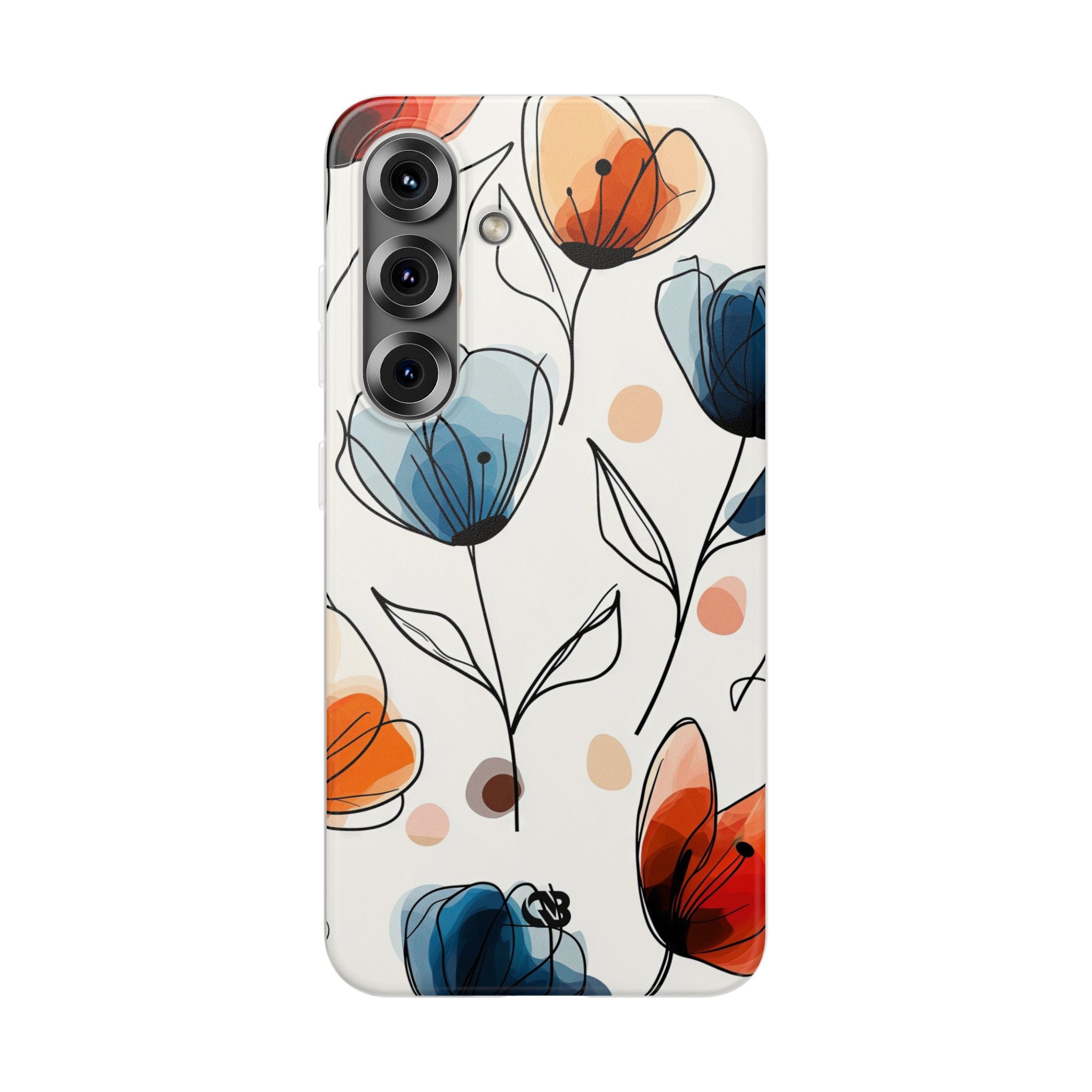 Ink Watercolor Tulips · Soft Custodia per Samsung