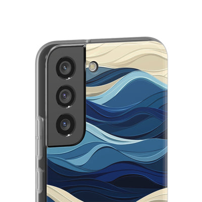 Cobalt Coast Layers · Soft Phone Case for Samsung