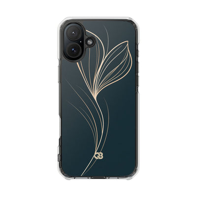 Teal Impact MagSafe Phone Case for iPhone - Sandstone Silk Flora