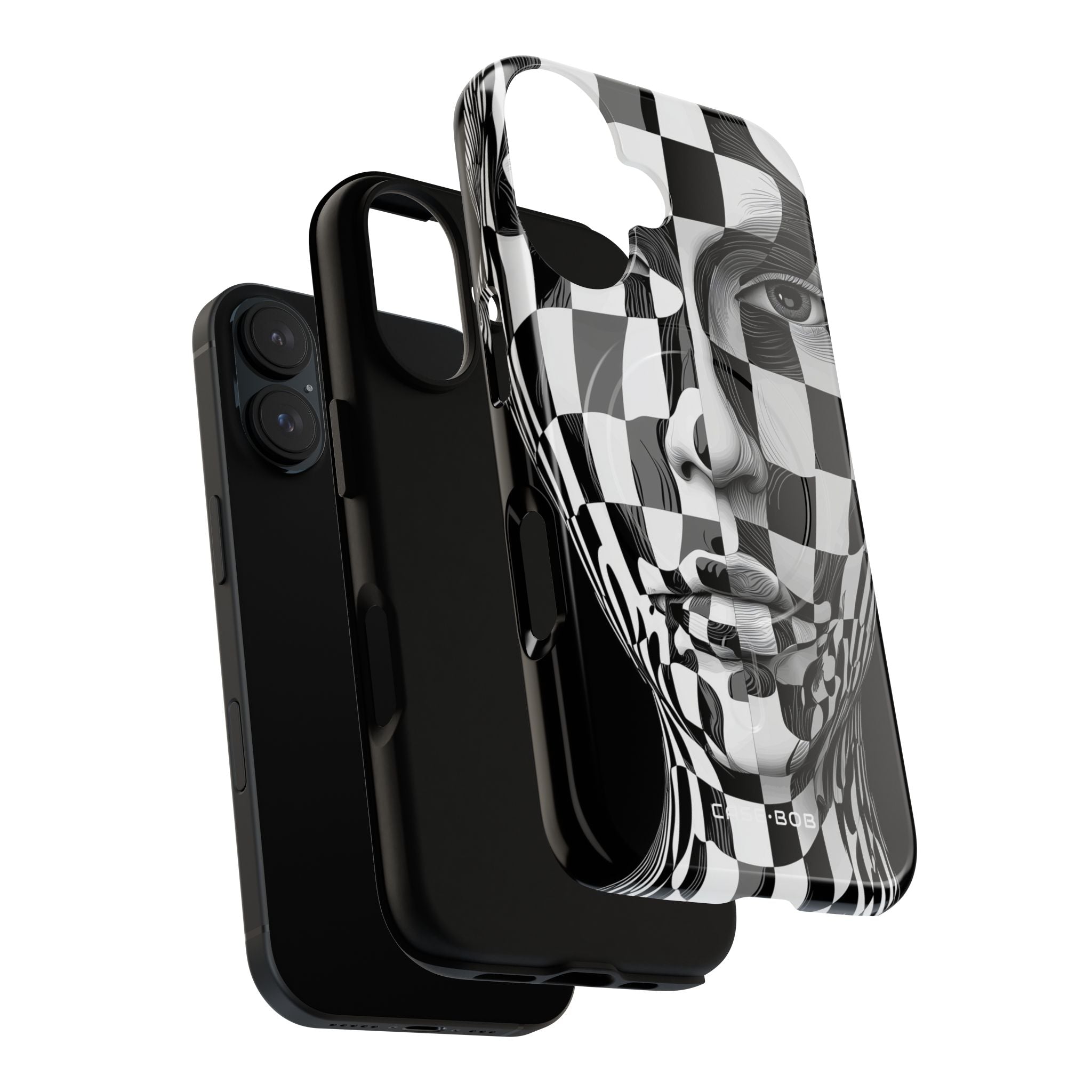 Checkered Face iPhone 16 Case - Tough+