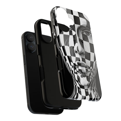 Checkered Face iPhone 16 Case - Tough+