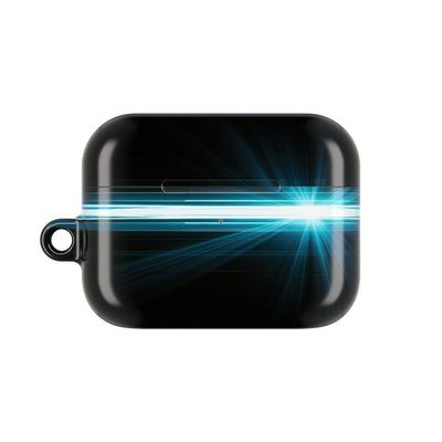 Cyan Anamorphic Flare · Hard Case for AirPods & AirPods Pro · Black