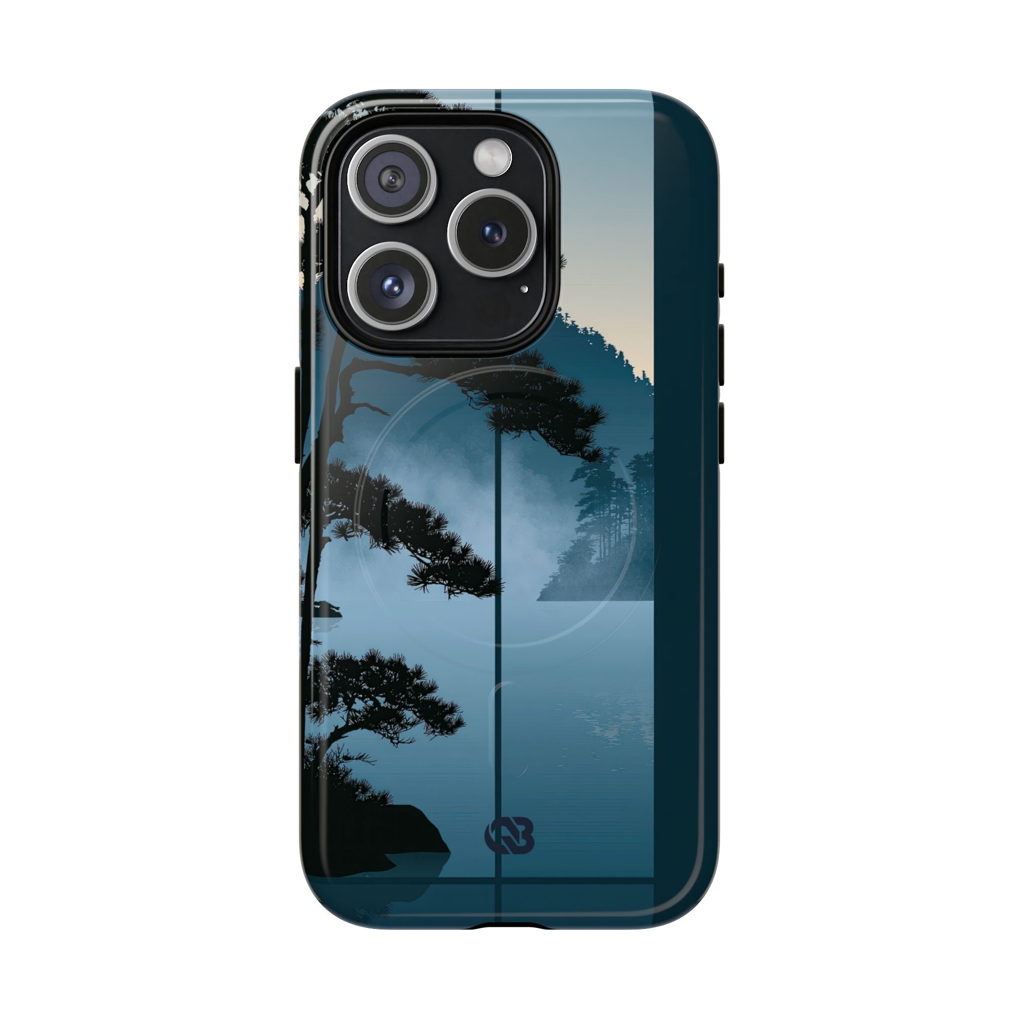 Blue Tough 2.0 Magsafe Phone Case for iPhone - Kyoto Mist Pine